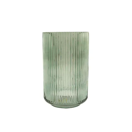POINT VERGULE - vaas uit glas groen Ø 12cm H 19.3cm