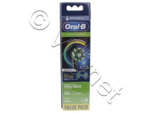 ORALB - OPZETBORSTELS (EB50) CROSS ACTION ZWART - PACK 4