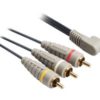 BANDRIDGE - 3.5MM - 3X RCA - 2m - zwart