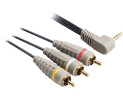 BANDRIDGE - 3.5MM - 3X RCA - 2m - zwart