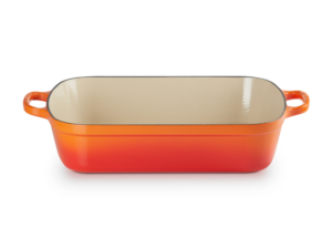 Le Creuset - Gietijzeren rechthoekige braadslede in Oranjerood 37cm 6,6l