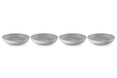 LE CREUSET - Pastaborden Set van 4 in Aardewerk MIST GREY 25 cm