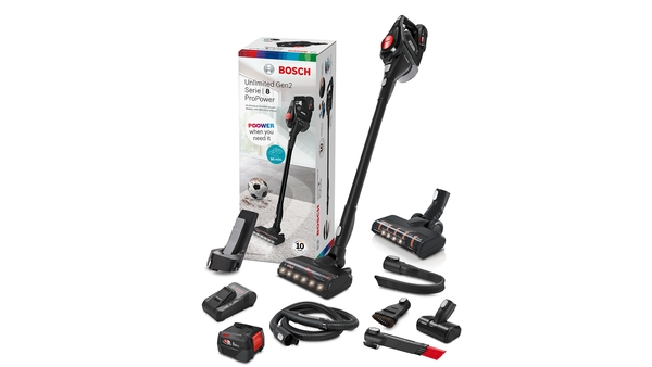 Bosch - BCS8225POW - Serie 8 Oplaadbare steelstofzuiger - Zwart