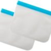 Dotz set van 2 herbruikbare vershoudzakken uit Peva blauw 1.3L