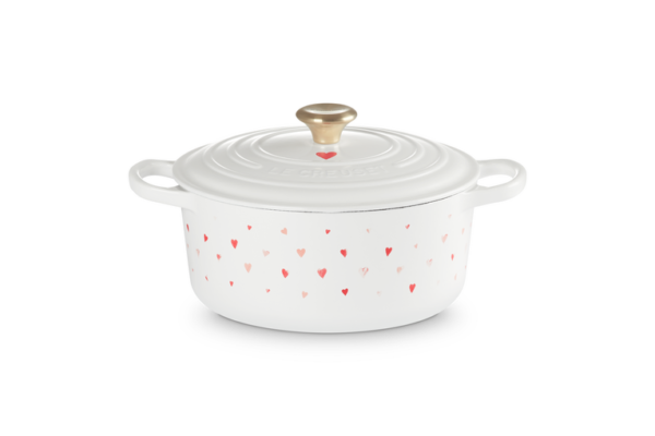 Le Creuset - RONDE BRAAD STOOFPAN 22cm HEARTS L