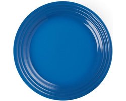 Le Creuset - Aardewerken klein bord in Marseilleblauw 22cm