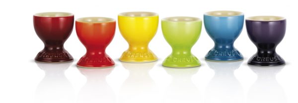 Le Creuset - Aardewerken Regenboog set eierdopjes per 6
