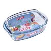 Pyrex - Essentials Schaal Rechthoek met Deksel - 4,5l - Transparant