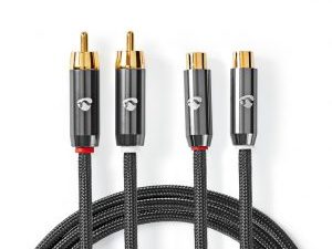 Nedis - Stereo-Audiokabel | 2x RCA Man 2x rca vrouw - 5.0M