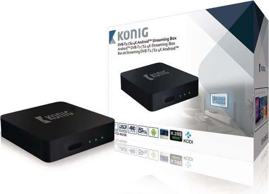 König - DVB-TS2 4KASB - 4K DVB-T2 / DVB-S2 Android Streaming Box