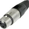 Neutrik - NC3FX 3 pins XLR socket - Zwart /Grijs