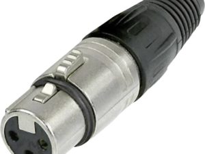 Neutrik - NC3FX 3 pins XLR socket - Zwart /Grijs