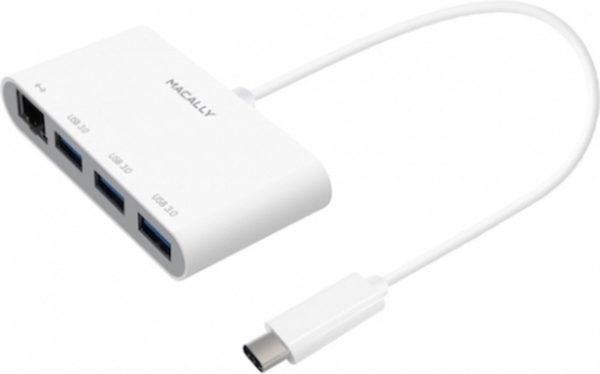 Macally - USB-C TO USB-A HUB + ETHERNET ADAPTER