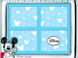 DISNEY MICKEY FRAME 21X17 BLUE