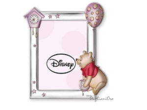 DISNEY WINNIE P/FRAME 13X18 PINK