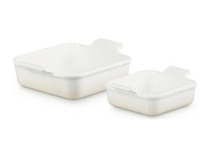 LE CREUSET - set van 2 ovenschalen meringue