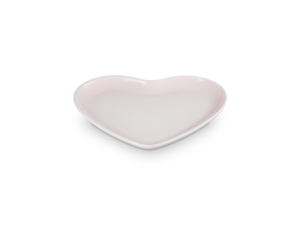 LE CREUSET - Bord "Hart" in Aardewerk - shell pink