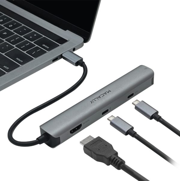 Macally UCDOCK6 - Aluminium USB-C multiport hub