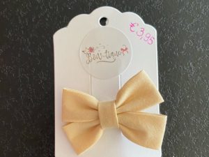 Katoenen Haarstrik Beige 5 cm