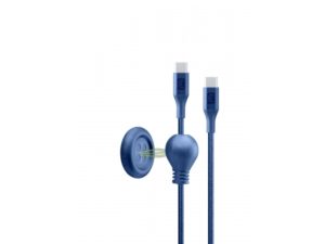 CELLULARLINE - Click bedside kabel, usb-c naar usb-c, 1,5m home+office, blauw