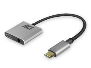 ACT - USB-C naar 3,5mm jack audio adapter , PD pass through