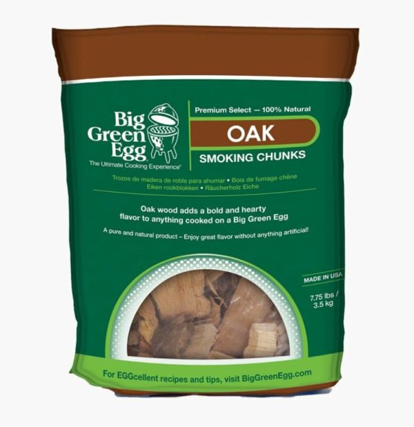 BIG GREEN EGG - OAK WOOD CHUNKS GROTERE BROKKEN