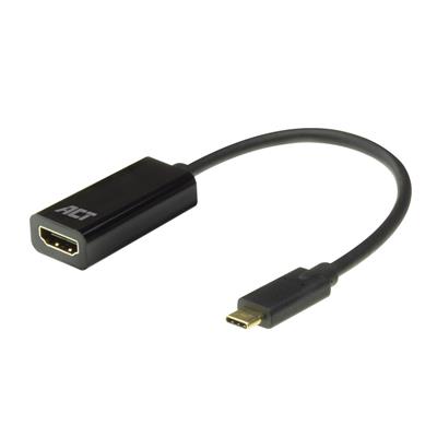 ACT - USB-C naar HDMI female adapter, 4K @ 60Hz, Zip Bag