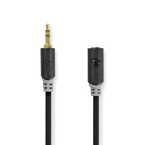 NEDIS - Stereo-Audiokabel Stereo-3,5 mm Male | 3,5 mm Female | Verguld | 5.00 m