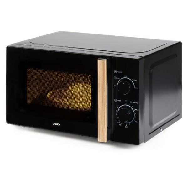 DOMO - Microgolfoven solo met houtlook handvat - 20 L - 700 W