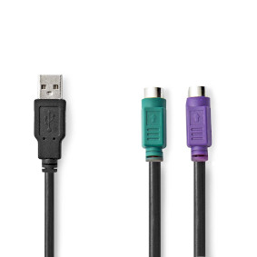 NEDIS - 2-in-1-Kabel USB 2.0 | USB-A Male | 2x PS/2 Female