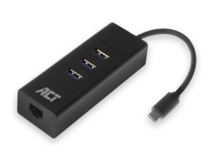 ACT - USB hub 3.0, 3 poorts, ethernet