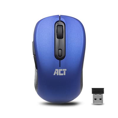 ACT Wireless Mouse, USB nano receiver, 1600 dpi, blue