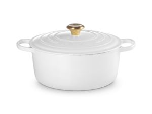 * LE CREUSET - Braad/ stoofpan rond wit- 28 cm- 6.7L