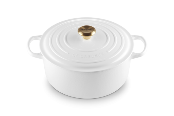 * LE CREUSET - Braad/ stoofpan rond wit- 28 cm- 6.7L