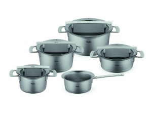 FISSLER - Collection Pannenset met Glasdeksels, 5-delig