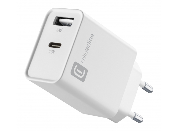 Cellularline - Reislader Multipower USB-C 20W + USB-A 18W