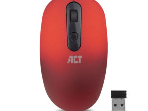 ACT - Wireless Mouse, USB nano receiver, 1200 dpi, red