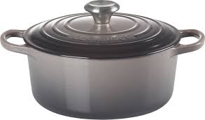 LE CREUSET - Stoofpan Rond in Geëmailleerd Gietijzer 24cm flint