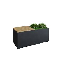 OFYR - Herb Garden Bench Plantenbak met Bank - Black