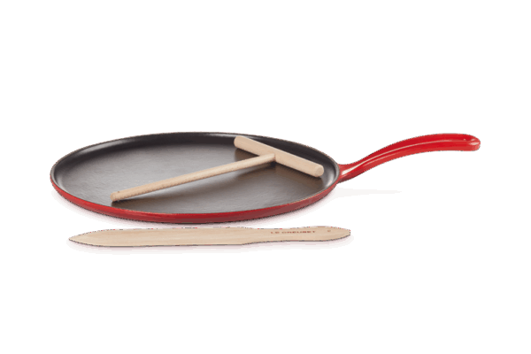 LE CREUSET - Gietijzeren pannenkoekpan in Kersenrood 27cm