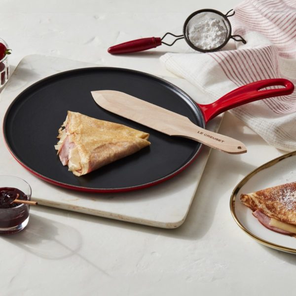 LE CREUSET - Gietijzeren pannenkoekpan in Kersenrood 27cm