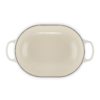 Le creuset - Oblong braad stoofpan bamboo Merinque