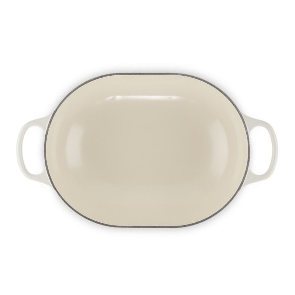 Le creuset - Oblong braad stoofpan bamboo Merinque