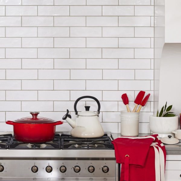 Le Creuset - Schort van textiel in Kersenrood