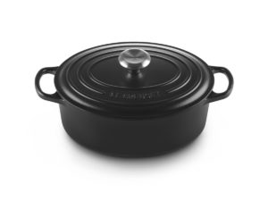 LE CREUSET - Stoofpan Ovaal met Zwart Interieur in Geëmailleerd Gietijzer