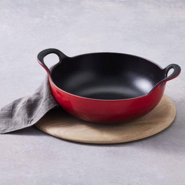 Le Creuset * Gietijzeren Balti Dish Wokpan - 24cm - Kersenrood
