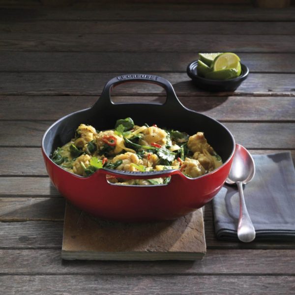 Le Creuset * Gietijzeren Balti Dish Wokpan - 24cm - Kersenrood