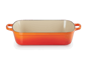 Le Creuset * Gietijzeren rechthoekige braadslede in Oranjerood 37cm 6,6l