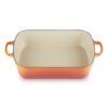 Le Creuset * Gietijzeren rechthoekige braadslede in Oranjerood 37cm 6,6l