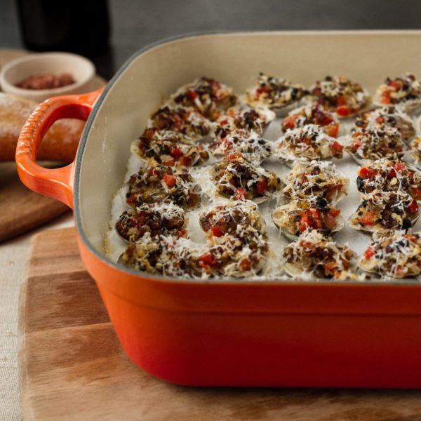 Le Creuset * Gietijzeren rechthoekige braadslede in Oranjerood 37cm 6,6l
